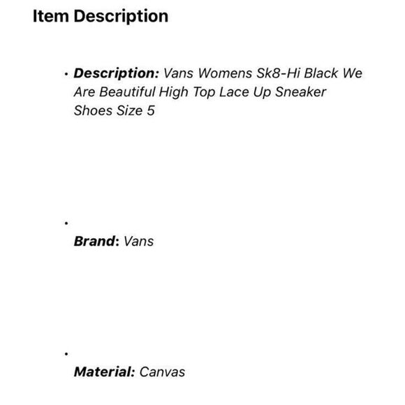 Vans SK8-Hi Tapered We are Beautiful VN0A4U162OD1 Size 5 - Picture 5 of 6